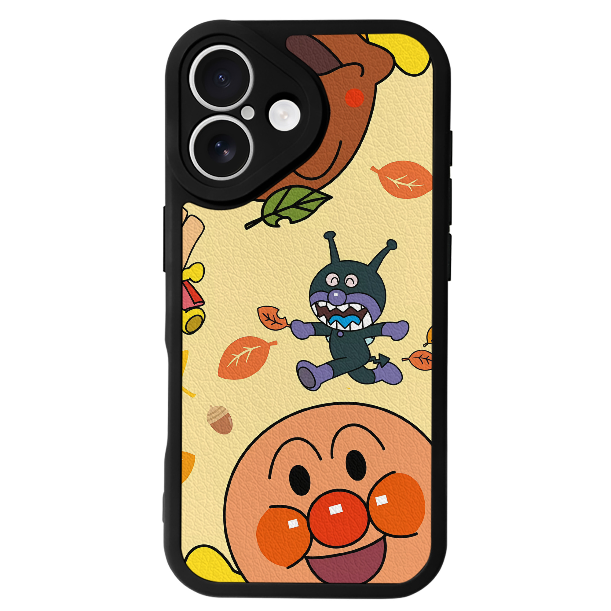 （画像用） アンパンマン Anpanman 【iPhone 16シリーズ対応】シリコンスマホケース（レザー調） 材質：シリコン